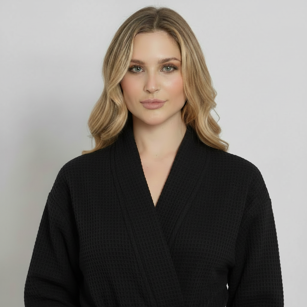 Women's Lightweight Waffle Robe, Quick-Dry Spa Comfort