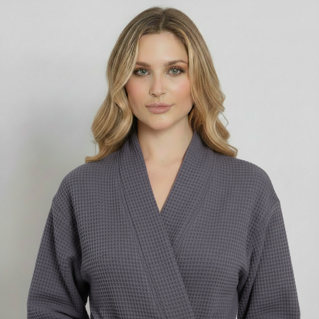 Women's Lightweight Waffle Robe, Quick-Dry Spa Comfort