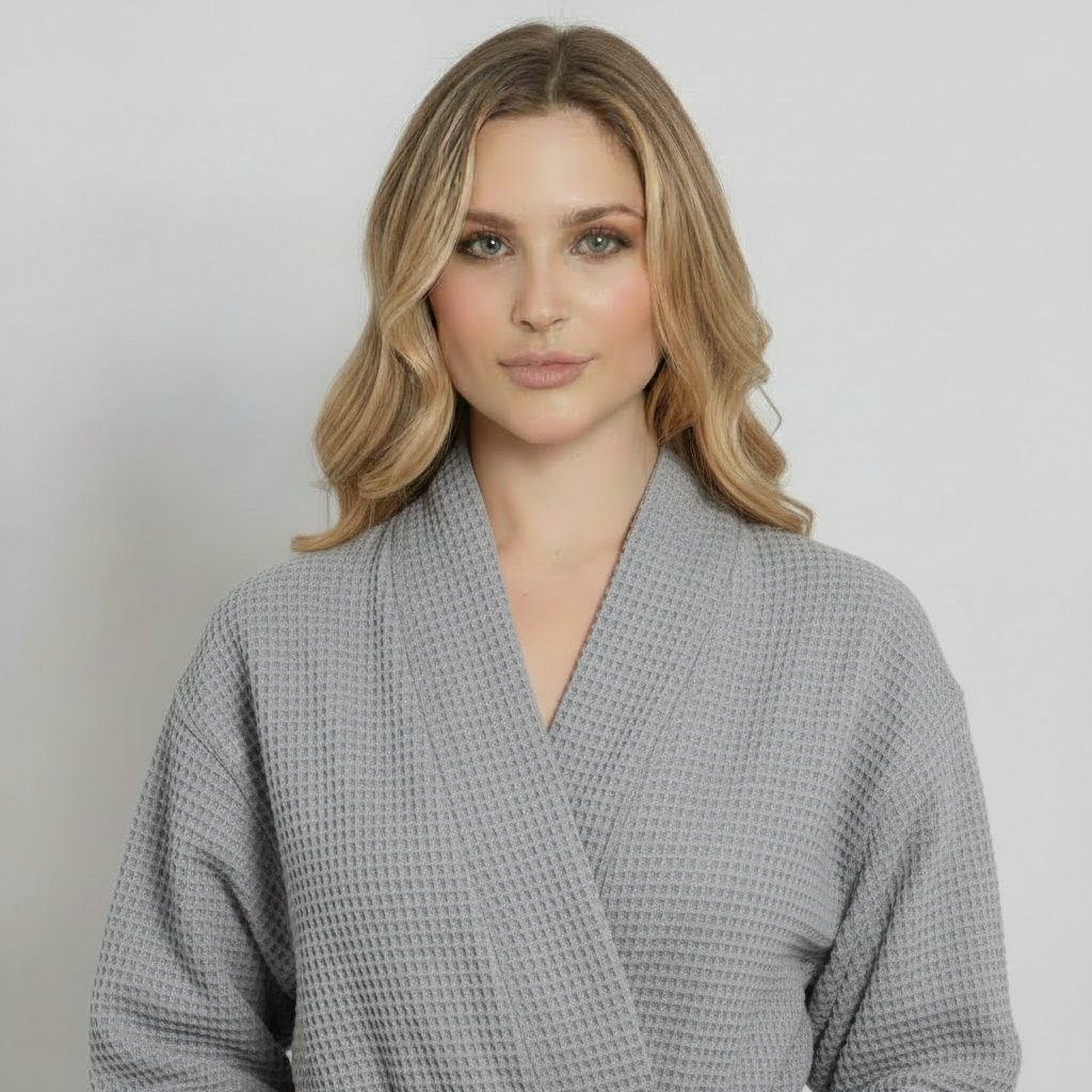 Women's Lightweight Waffle Robe, Quick-Dry Spa Comfort