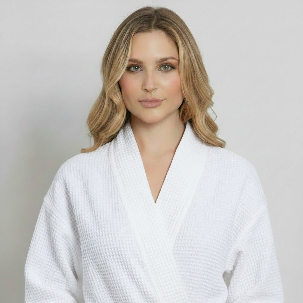 Women's Lightweight Waffle Robe, Quick-Dry Spa Comfort
