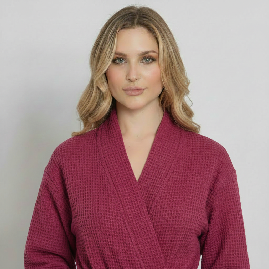 Women's Lightweight Waffle Robe, Quick-Dry Spa Comfort