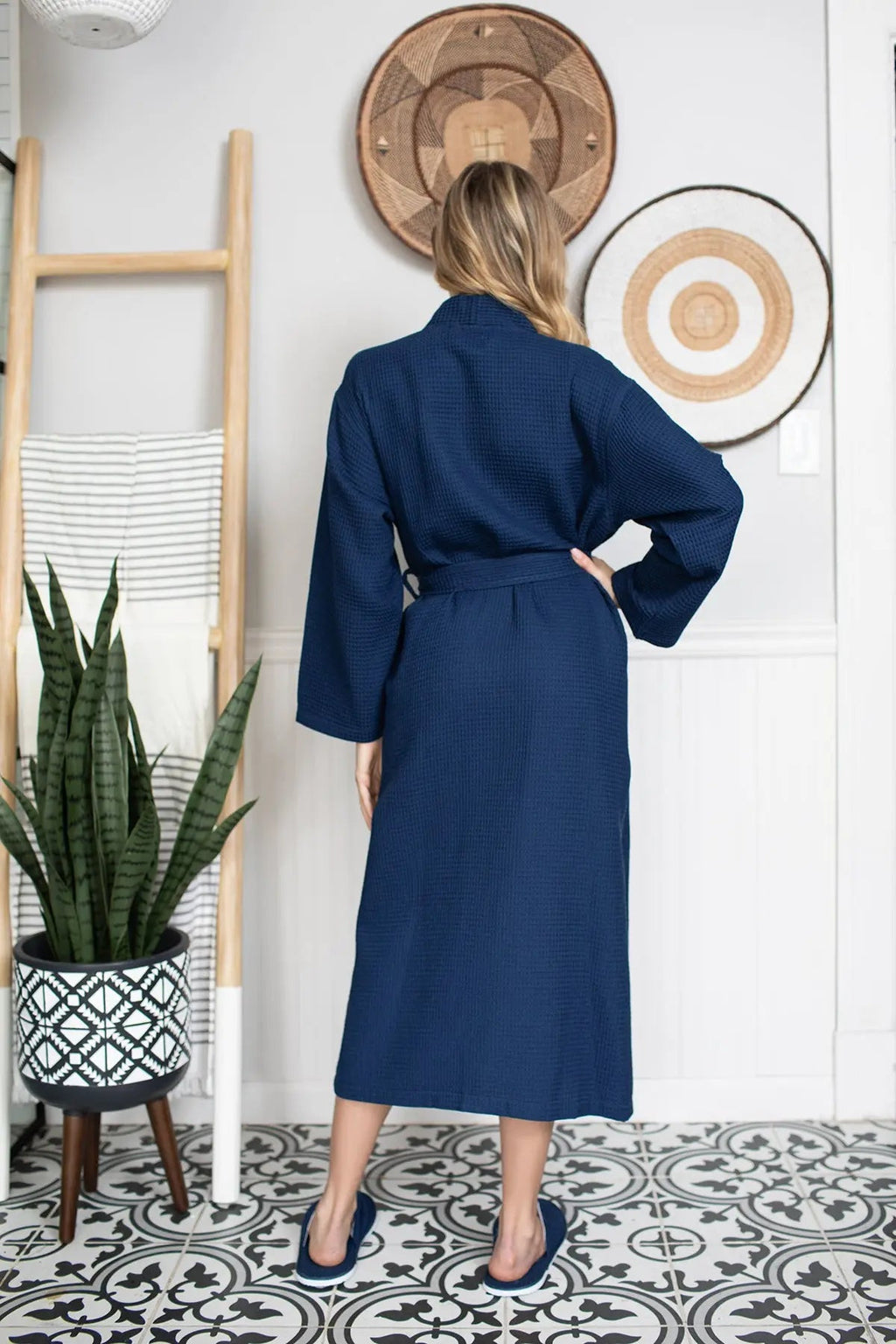 Women's Lightweight Waffle Robe, Quick-Dry Spa Comfort
