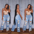 Women's Urban Flair High Waist Slim Fit Denim Jeans w/Button Fly