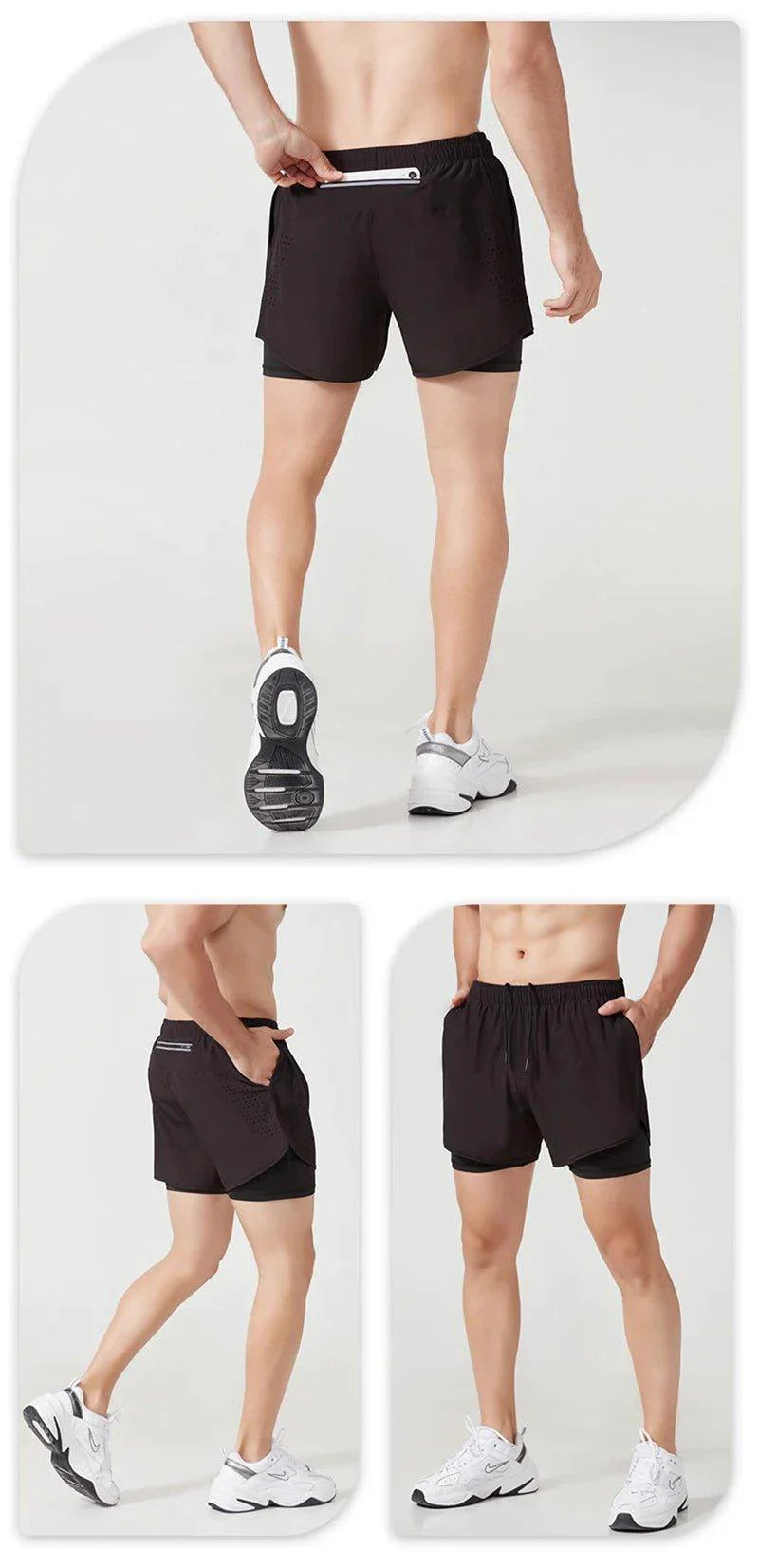 Men's Quick-drying Fitness Double Layer Shorts