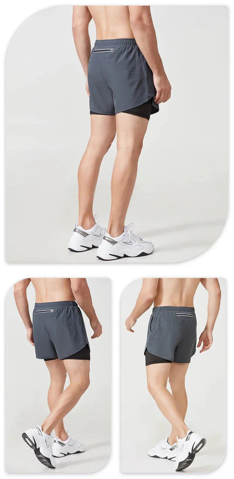 Men's Quick-drying Fitness Double Layer Shorts