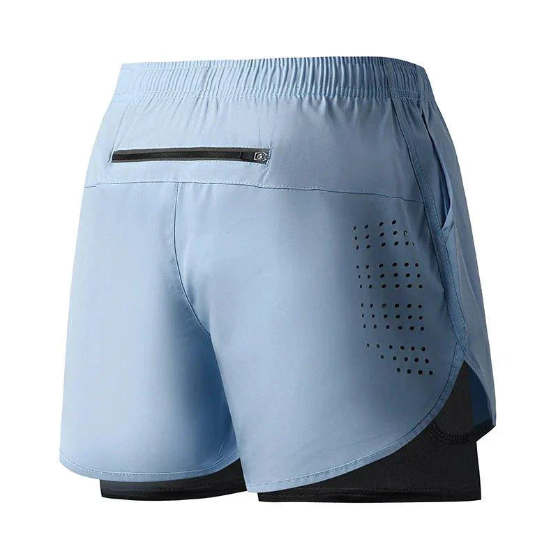 Men's Quick-drying Fitness Double Layer Shorts