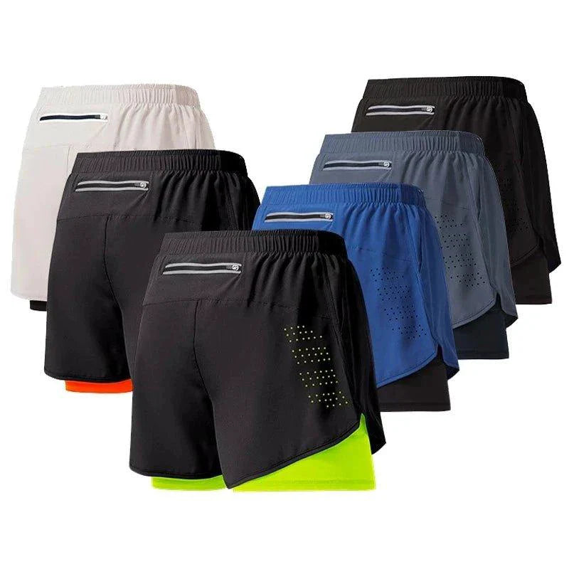 Men's Quick-drying Fitness Double Layer Shorts