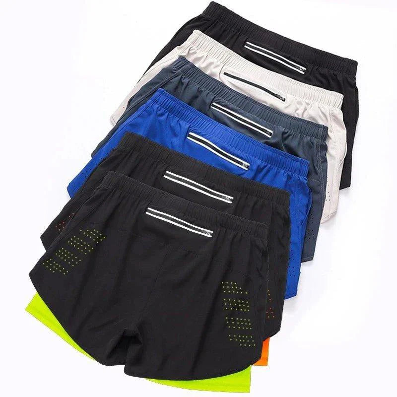 Men's Quick-drying Fitness Double Layer Shorts