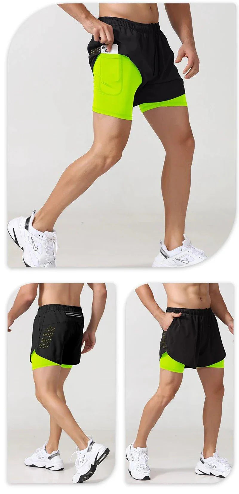 Men's Quick-drying Fitness Double Layer Shorts