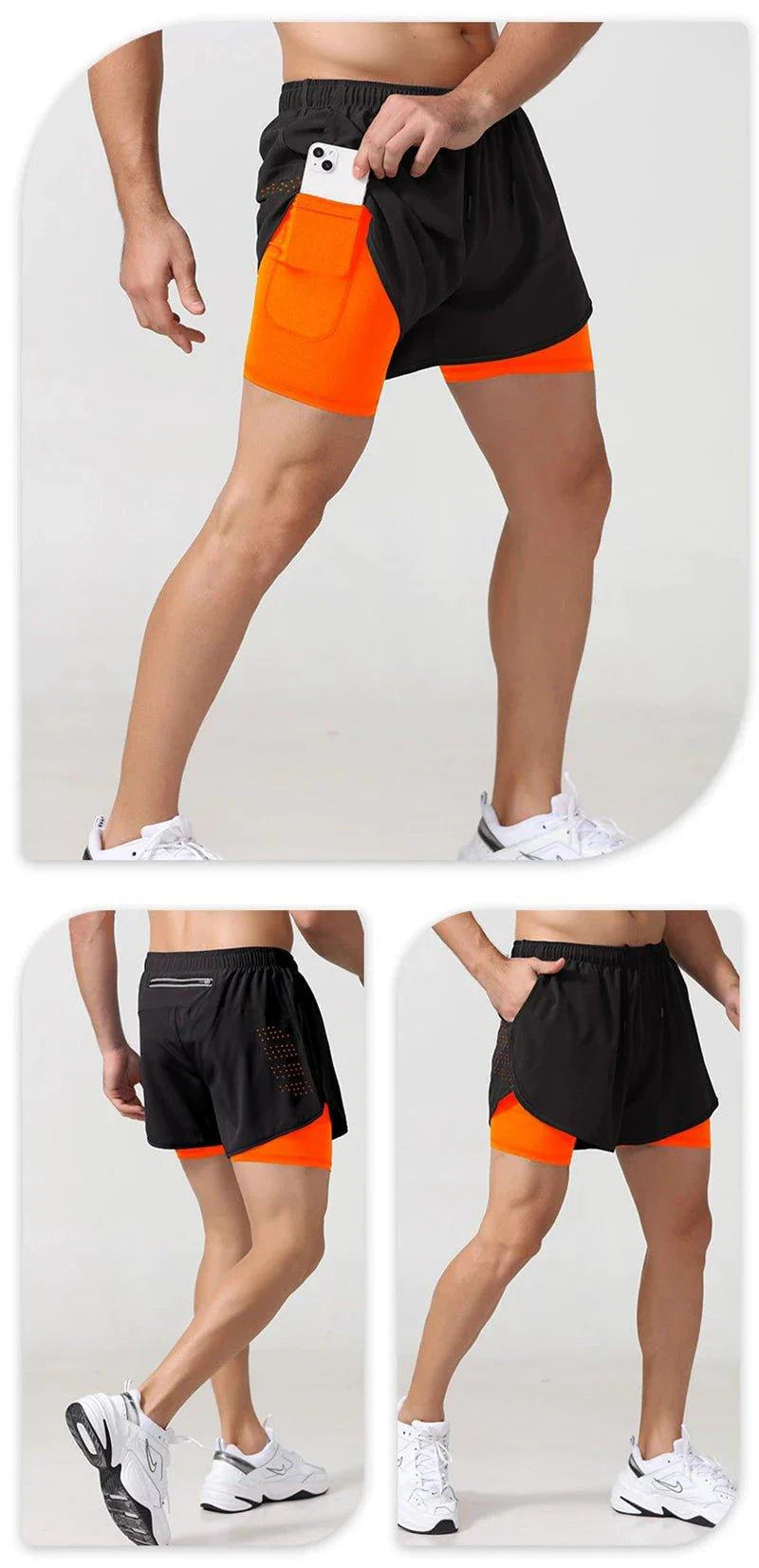 Men's Quick-drying Fitness Double Layer Shorts