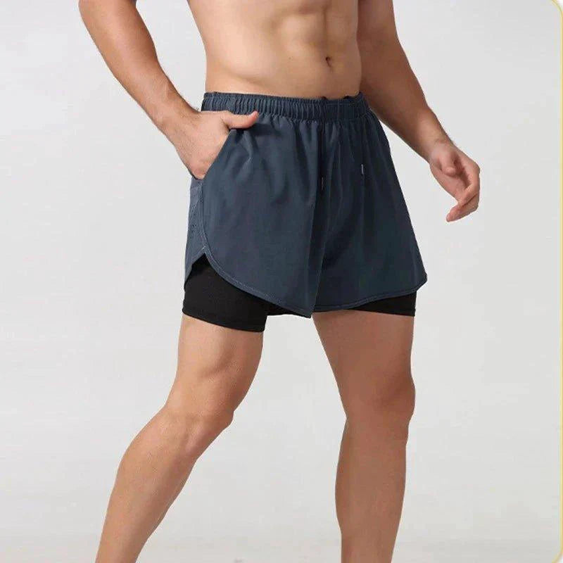 Men's Quick-drying Fitness Double Layer Shorts