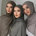 Pure Color Hijab &amp; Undercap 2-Piece Set