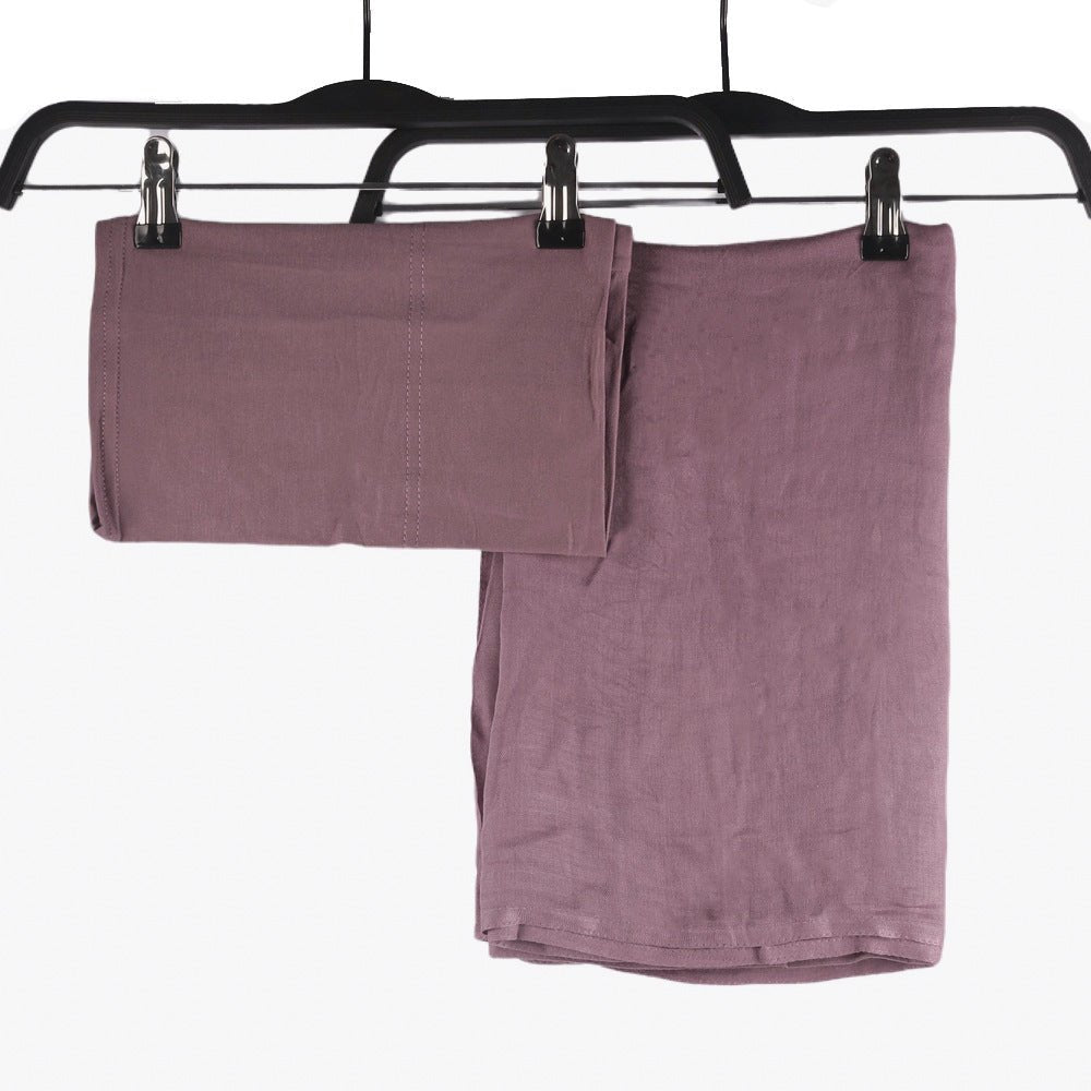 Pure Color Hijab &amp; Undercap 2-Piece Set