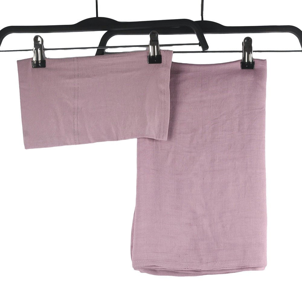 Pure Color Hijab &amp; Undercap 2-Piece Set