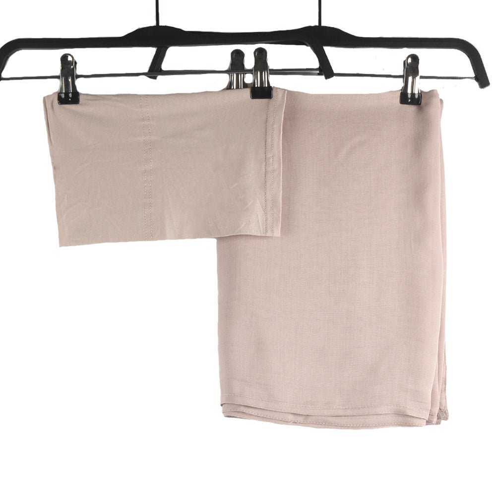 Pure Color Hijab &amp; Undercap 2-Piece Set
