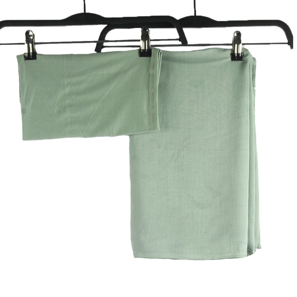 Pure Color Hijab &amp; Undercap 2-Piece Set