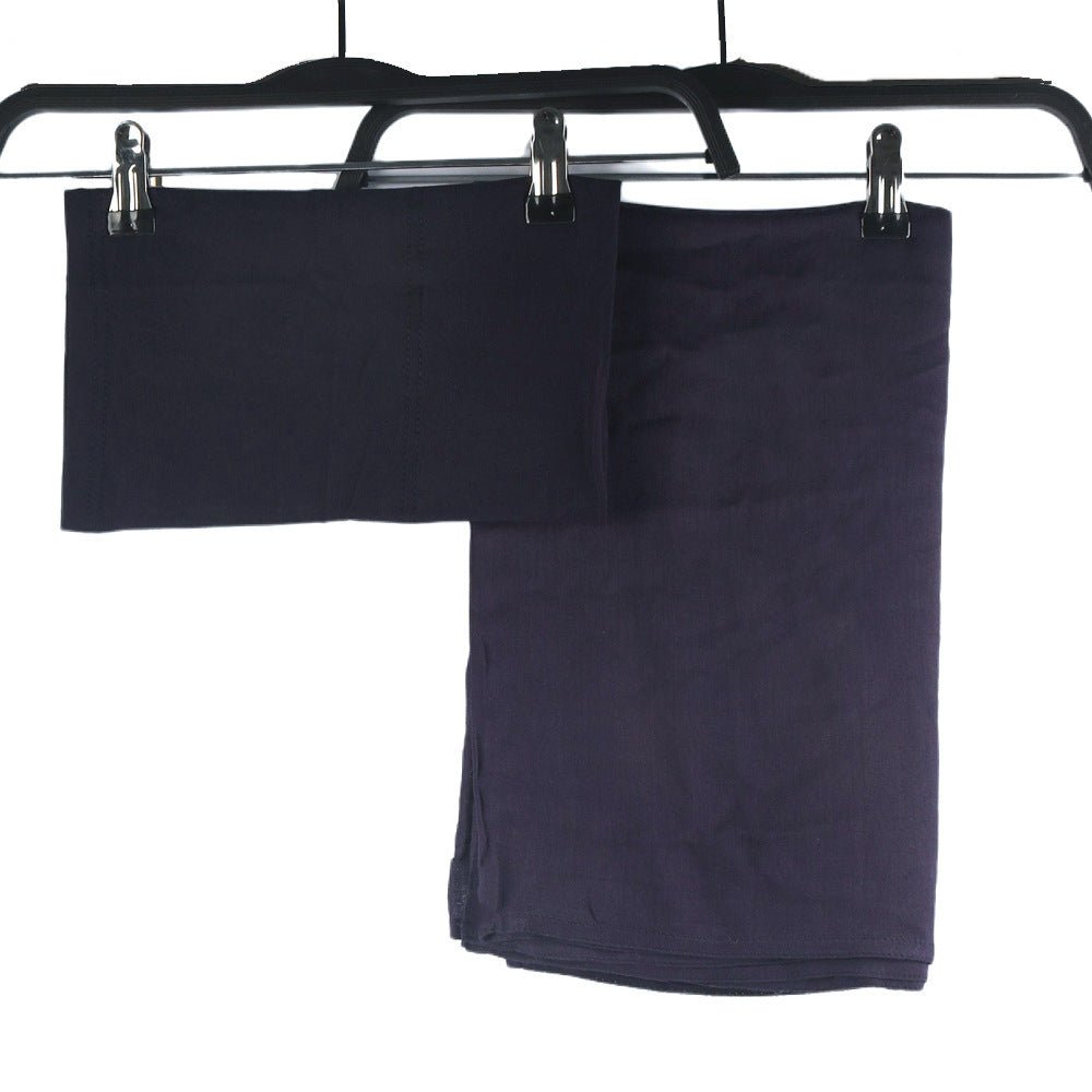 Pure Color Hijab &amp; Undercap 2-Piece Set