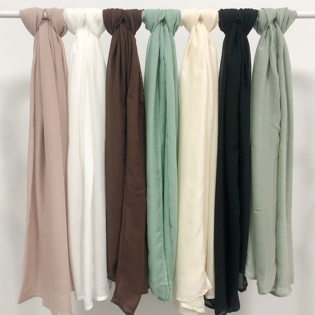 Pure Color Hijab &amp; Undercap 2-Piece Set