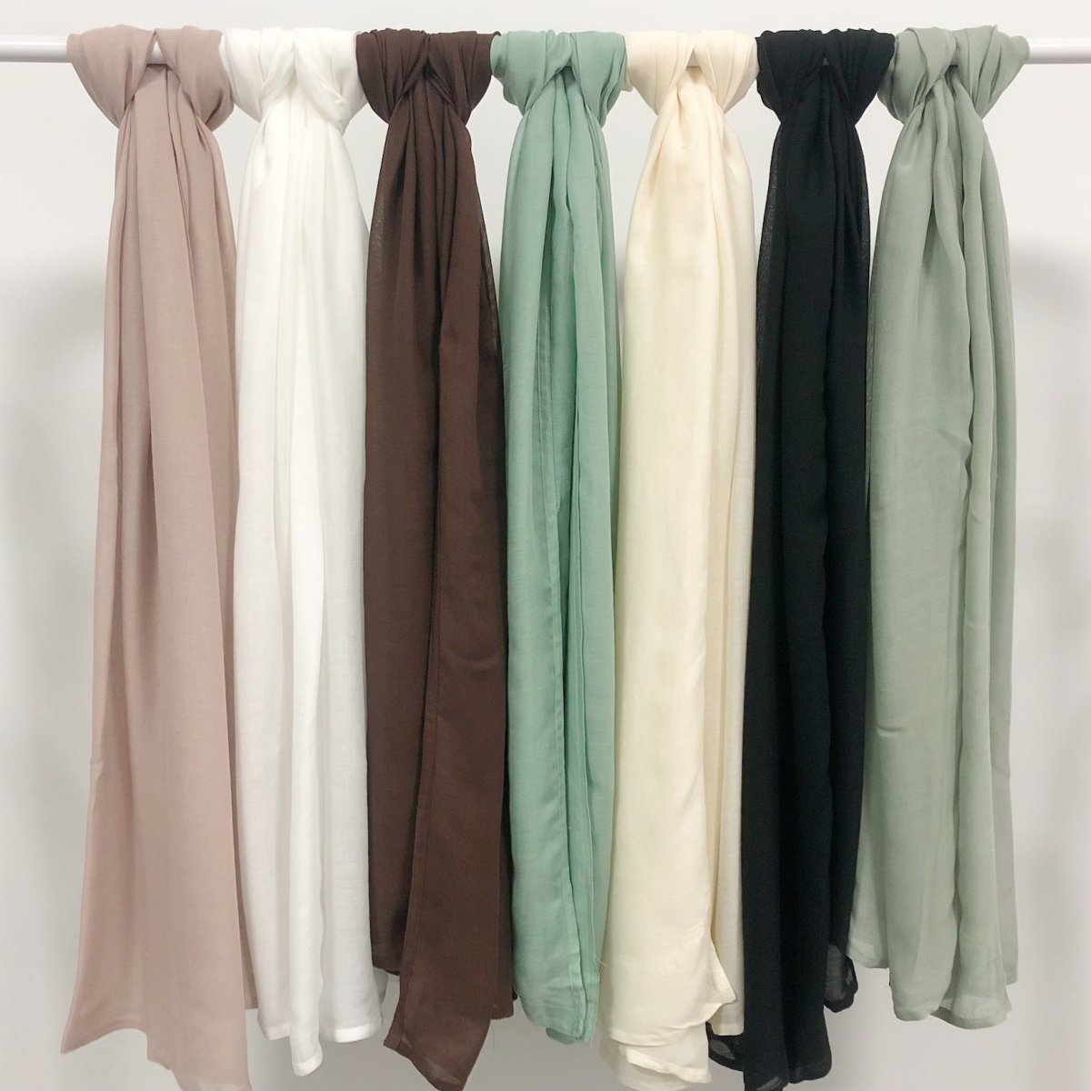 Pure Color Hijab &amp; Undercap 2-Piece Set