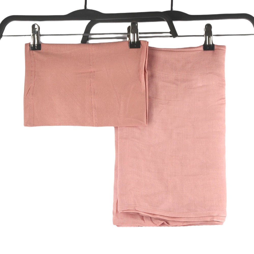 Pure Color Hijab &amp; Undercap 2-Piece Set