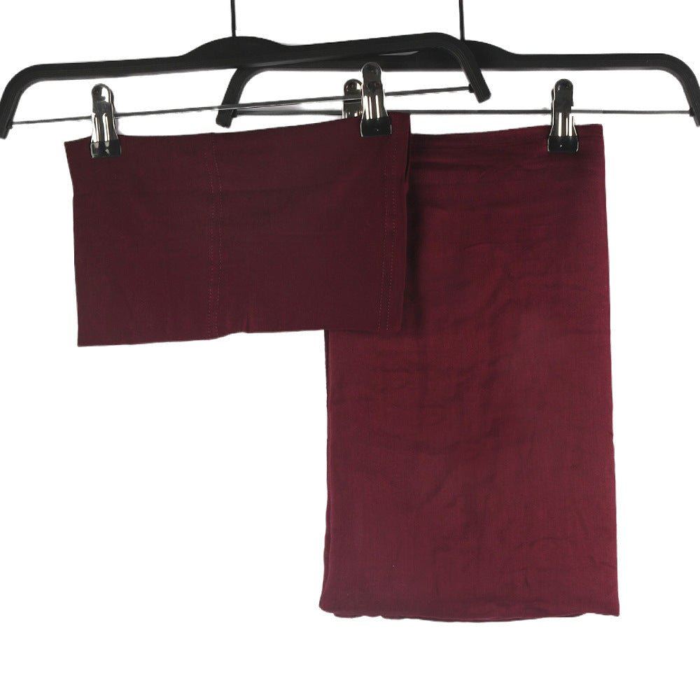 Pure Color Hijab &amp; Undercap 2-Piece Set