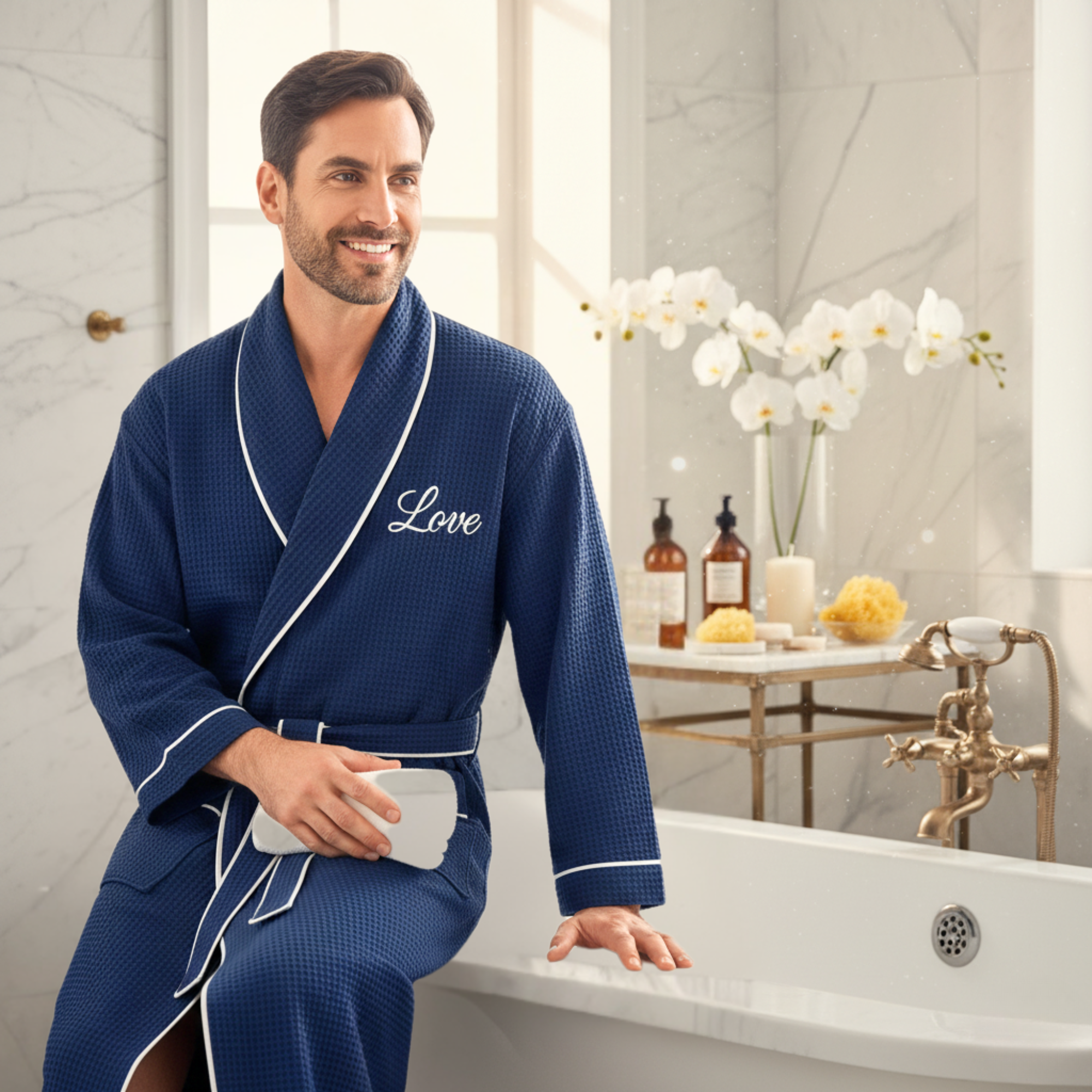 Premium Waffle Robe for Men