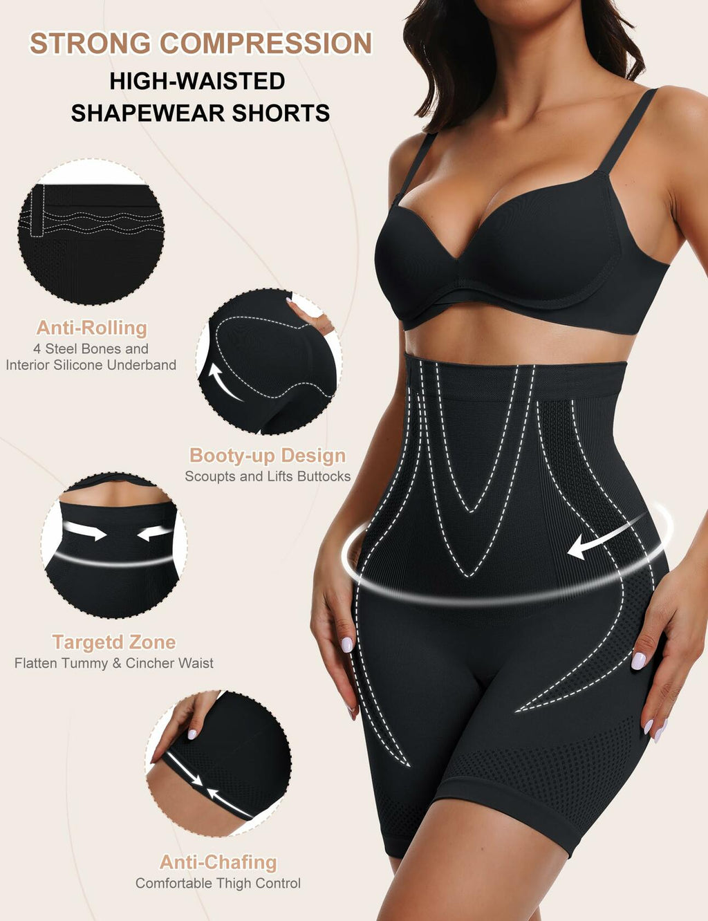 Sarin Mathews High-Waisted Shapewear Shorts