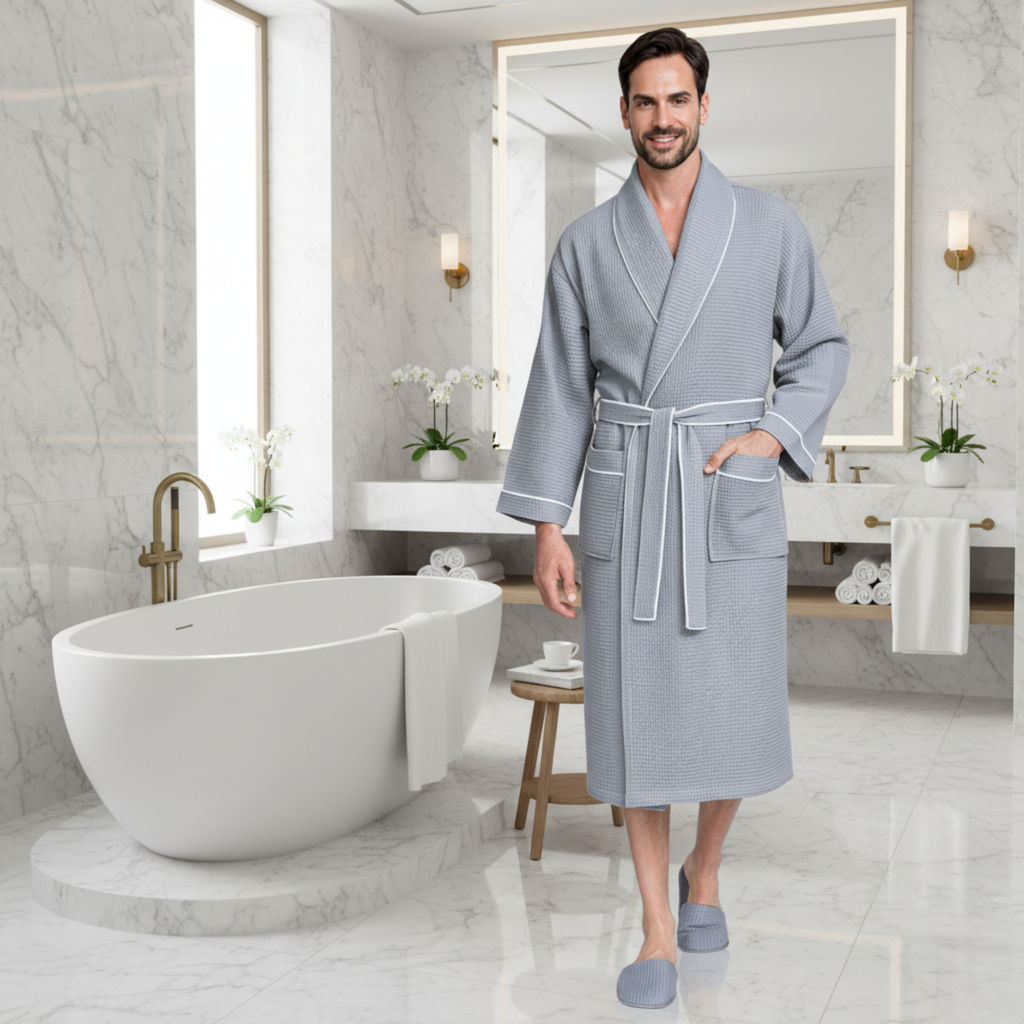 Premium Waffle Robe for Men