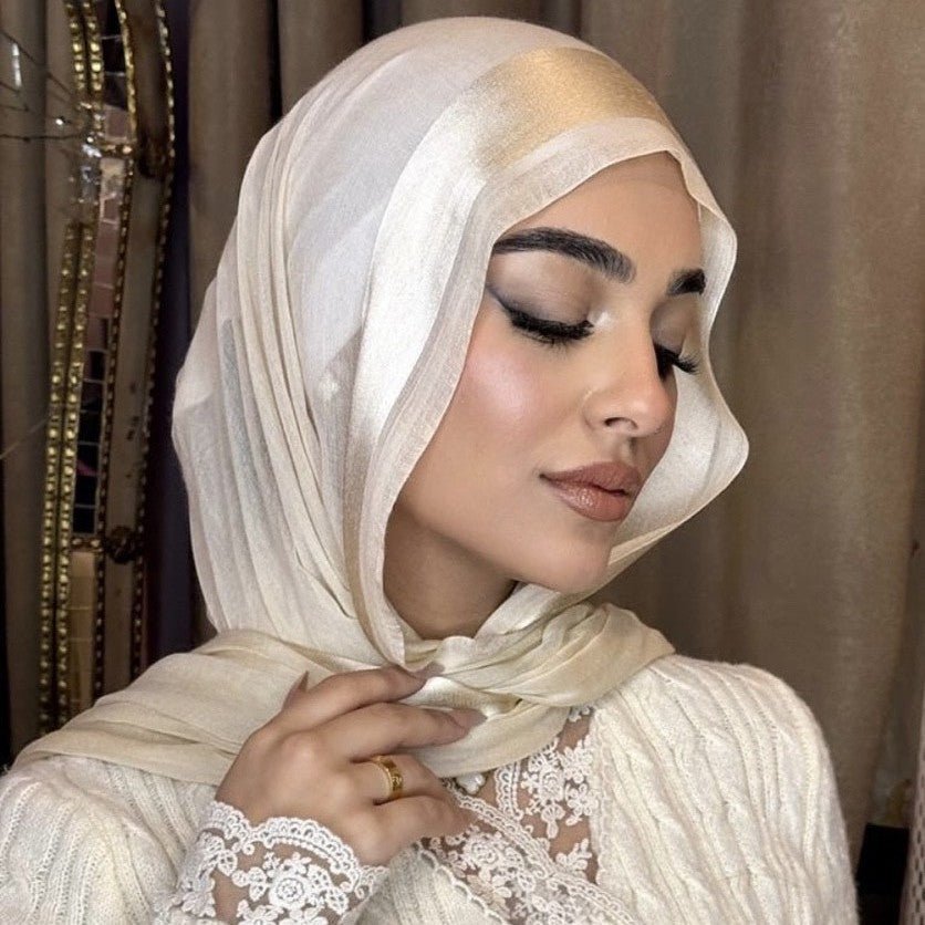 Striped Crinkle Chiffon Hijab