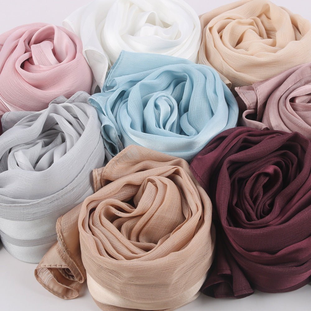 Striped Crinkle Chiffon Hijab