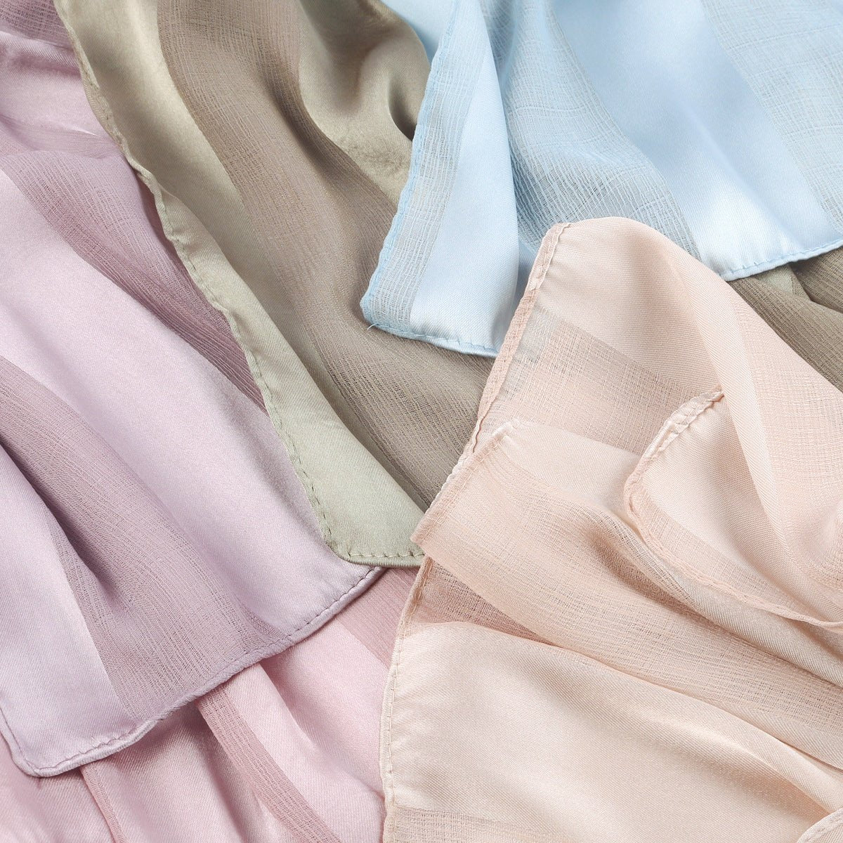 Striped Crinkle Chiffon Hijab