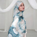 Marble Mist Watercolor Print Hijab