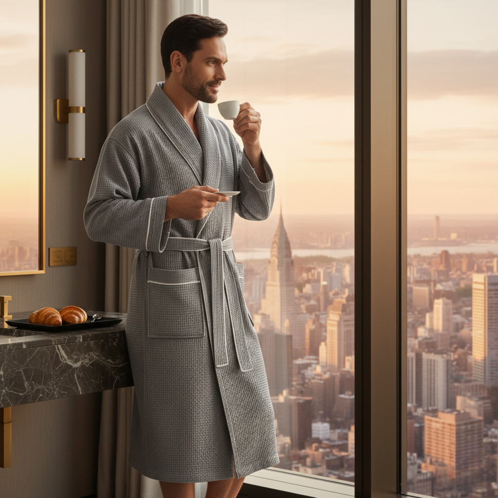 Premium Waffle Robe for Men