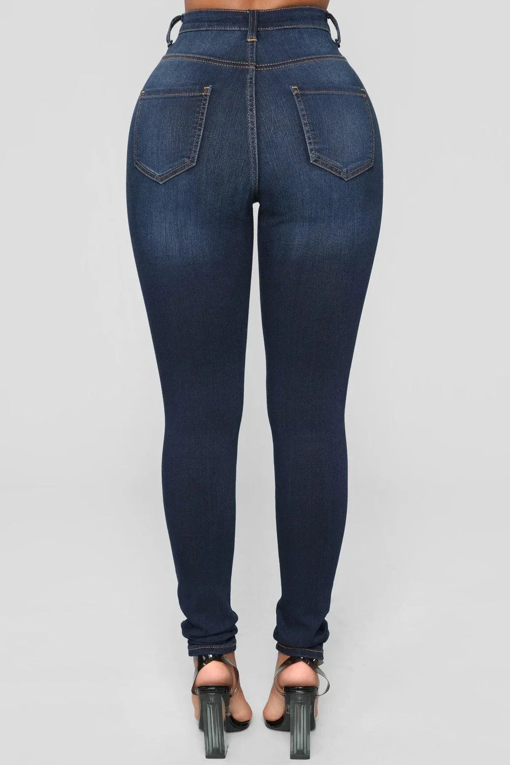 Women's High Waist Stretch Hip Lift Denim Skinny Jeans