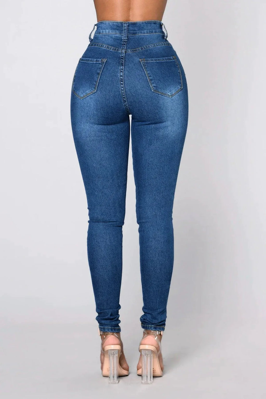 Women's High Waist Stretch Hip Lift Denim Skinny Jeans