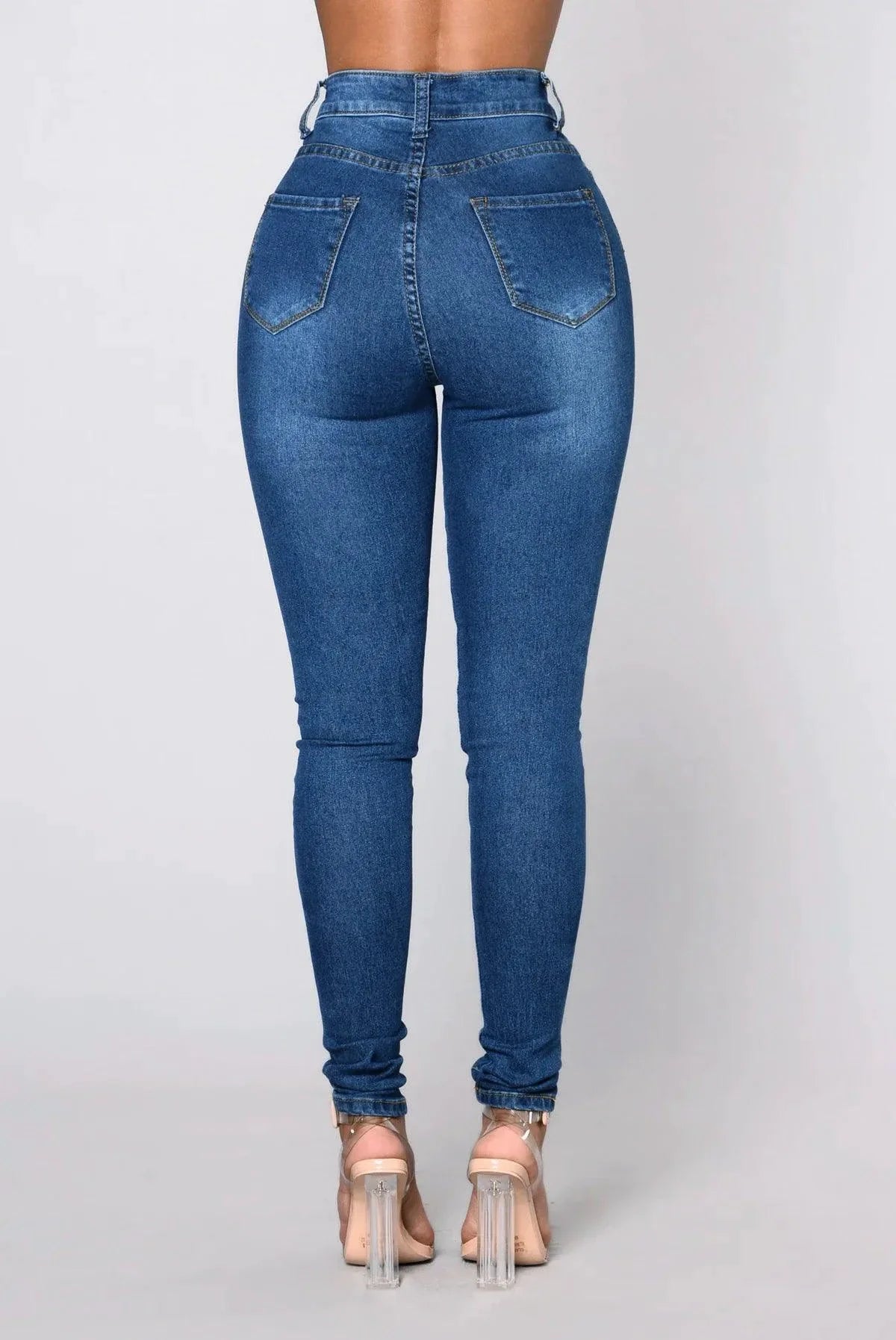 Women's High Waist Stretch Hip Lift Denim Skinny Jeans
