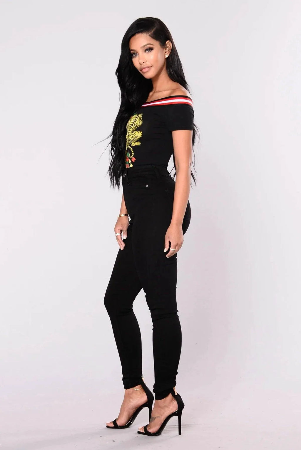 Women's High Waist Stretch Hip Lift Denim Skinny Jeans