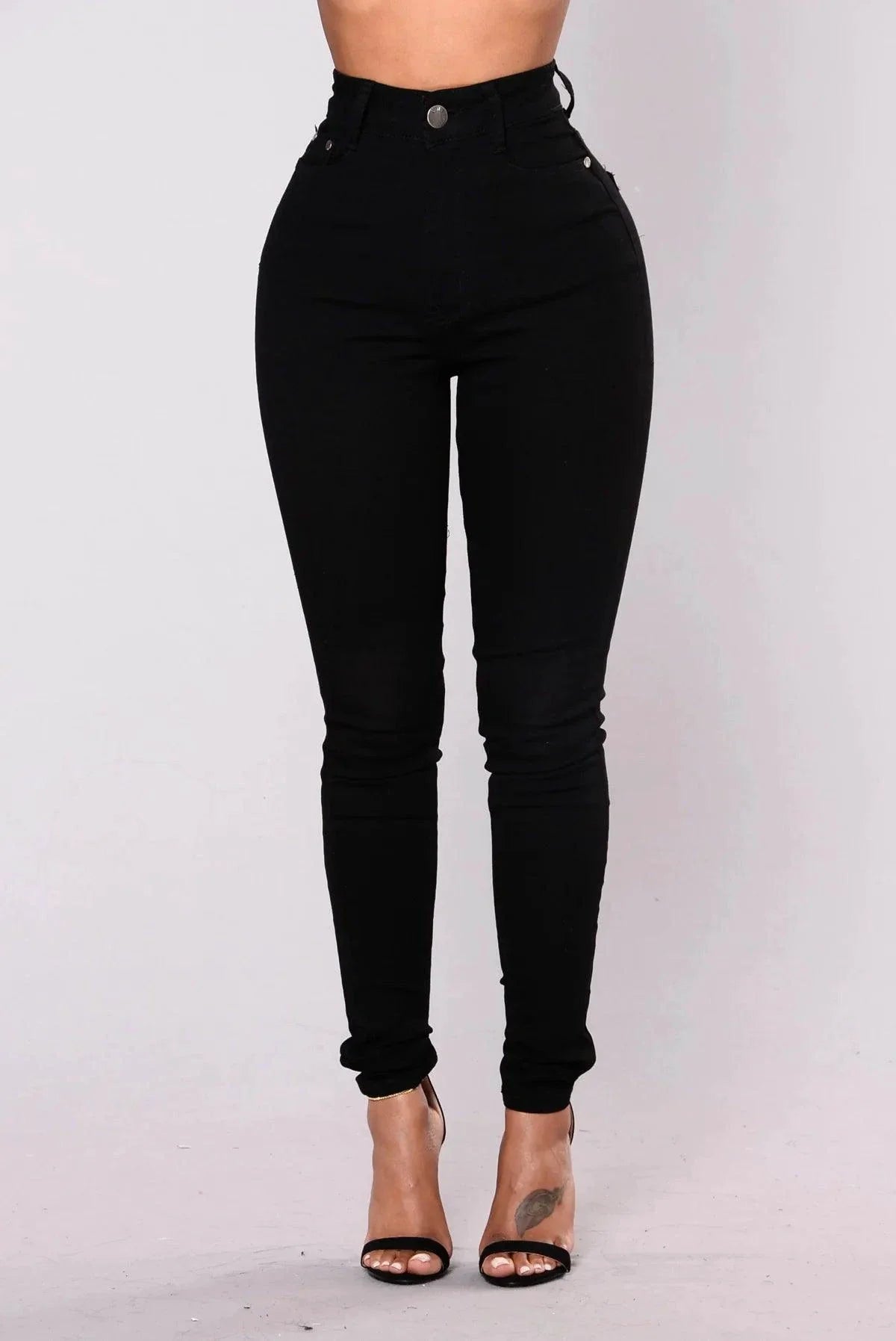 Women's High Waist Stretch Hip Lift Denim Skinny Jeans