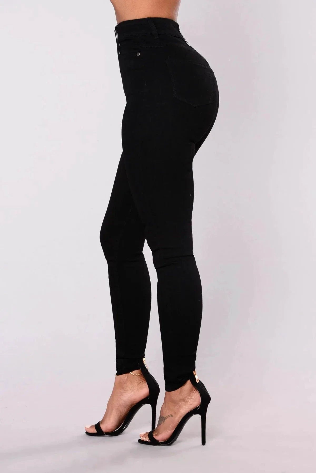 Women's High Waist Stretch Hip Lift Denim Skinny Jeans