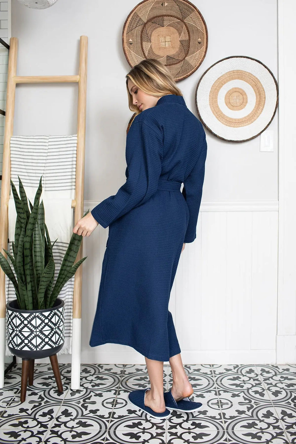 Women's Lightweight Waffle Robe, Quick-Dry Spa Comfort
